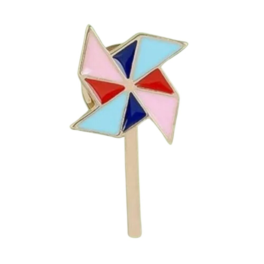 Colorful Pinwheel Pin Badge